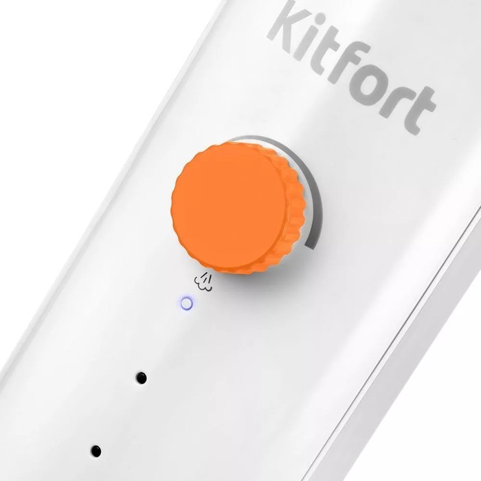 Паровая швабра Kitfort KT-1048-2, 1300 Вт, 360 мл, шнур 4.9 м, бело-оранжевая