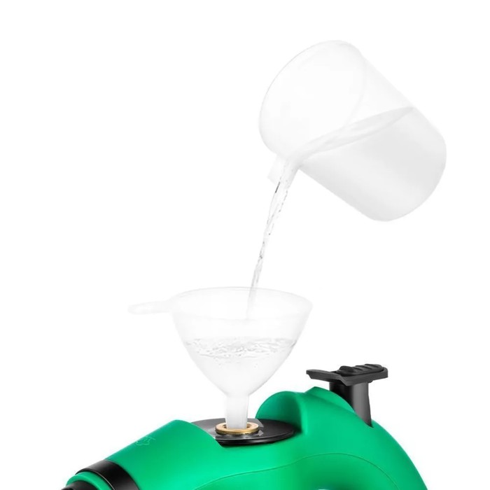 Пароочиститель Kitfort KT-9193-2, 1050 Вт, 0,35 л, 30 г/мин, нагрев 3 мин, чёрно-зелёный