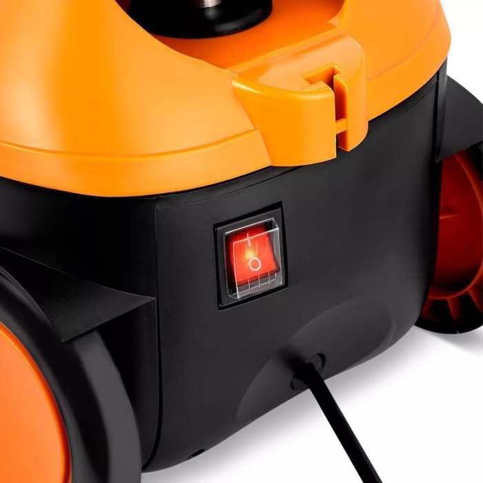 Пароочиститель Kitfort КТ-9141-2, 2000 Вт, 1.5 л, нагрев 8 мин, чёрно-оранжевый