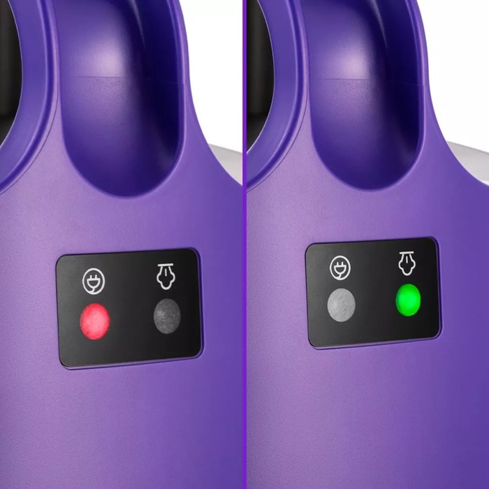 Пароочиститель Kitfort КТ-9147, 2000 Вт, 1.6 л, нагрев 6 мин, чёрно-фиолетовый