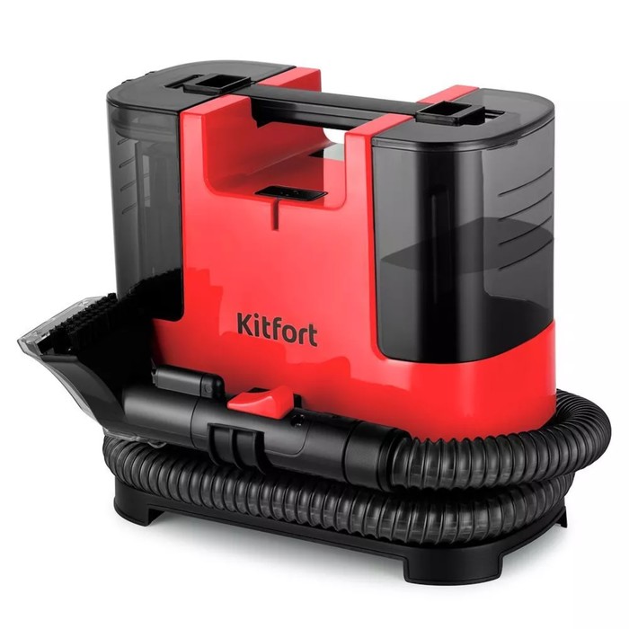 Пылесос Kitfort КТ-5162-1, моющий, 400 Вт, 1.3/0.5 л, чёрно-красный