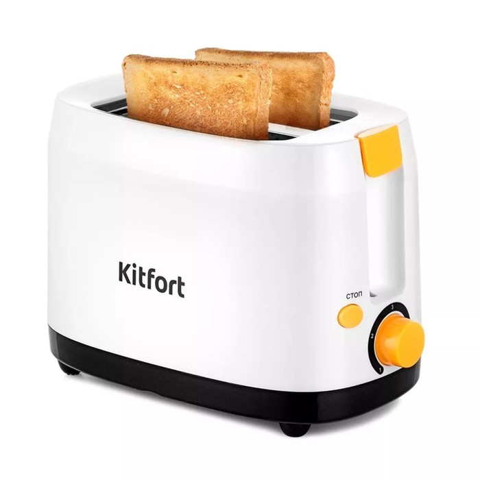 Тостер Kitfort КТ-6206, 750 Вт, 5 режимов прожарки, 2 тоста, чёрно-белый - Фото 1