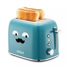Тостер Kitfort КТ-6218-2, 870 Вт, 6 режимов прожарки, 2 тоста, голубой - фото 321561186