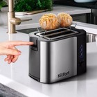 Тостер Kitfort КТ-6249, 800 Вт, 6 режимов прожарки, 2 тоста, чёрно-серебристый - Фото 4