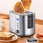 Тостер Kitfort КТ-6251, 800 Вт, 6 режимов прожарки, 2 тоста, чёрно-серебристый - фото 51558186