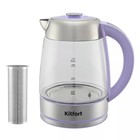 Чайник электрический Kitfort KT-6624, стекло, 1.7 л, 2200 Вт, фиолетовый - Фото 4