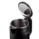 Чайник электрический Kitfort КТ-6131, пластик, колба металл, 1.7 л, 2200 Вт, чёрный - Фото 3