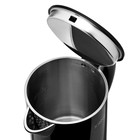Чайник электрический Kitfort КТ-6173, пластик, колба металл, 1.5 л, 2200 Вт, чёрный - Фото 2