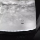 Чайник электрический Kitfort КТ-6602, стекло, 2 л, 2200 Вт, серо-жёлтый - Фото 5