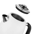 Чайник электрический Kitfort КТ-6603, металл, 1.7 л, 2200 Вт, чёрно-белый - Фото 3
