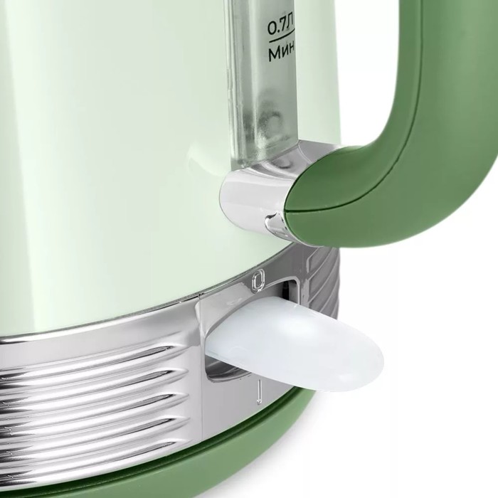 Чайник электрический Kitfort КТ-6604, металл, 1.7 л, 2200 Вт, зелёный