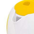 Чайник электрический Kitfort КТ-6607-3, пластик, 1 л, 1300 Вт, бело-жёлтый - Фото 4