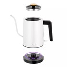 Чайник электрический Kitfort КТ-6642, для варки кофе, пластик, 0.8 л, 1600 Вт, чёрно-белый - Фото 4