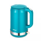 Чайник электрический Kitfort КТ-6649, металл, 1.5 л, 2200 Вт, голубой - фото 321561495