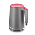 Чайник электрический Kitfort КТ-6662-2, пластик, колба металл, 1.5 л, 2200 Вт, серо-красный - фото 321561551