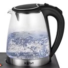 Чайный набор Kitfort КТ-6180, стекло, 2/1.2 л, 1500 Вт, чёрный - Фото 2