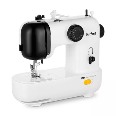 Швейная машина Kitfort КТ-6056, 9 Вт, 12 операций, полуавтомат, бело-чёрная