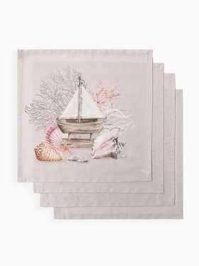 Набор салфеток «Этель. Коралловый риф», 40×40 см - 4 шт., 100% хлопок, 190 г/м²  (артикул 10362063)  большой выбор товаров оптом и в розницу по низким ценам с доставкой