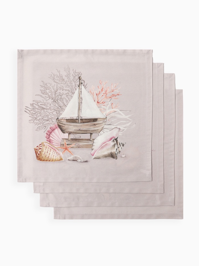 Набор салфеток «Этель. Коралловый риф», 40×40 см - 4 шт., 100% хлопок, 190 г/м² - Фото 1