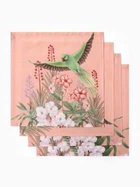 Набор салфеток «Этель» Tropical animals, 40×40 см - 4 шт., 100% хлопок, 190 г/м²  (артикул 10362064)  большой выбор товаров оптом и в розницу по низким ценам с доставкой