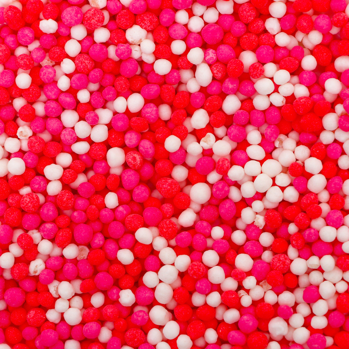 Кондитерская посыпка "Воздушные шарики", красные, белые, розовые, 50 г - Фото 1