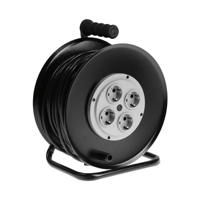 Удлинитель на катушке 50 м, 16 А, 250 В, IP20, ПВС 3×2.5, каркас металл