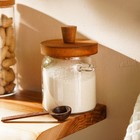 Банка для сыпучих SL Home «Южная акация», 400 мл, 10.5×9×13 см, с ложкой, стекло, прозрачная - Фото 6