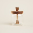 Баночка для мёда SL Home «Южная акация», 450 мл, 9×13.5 см, с крышкой и ложкой, стекло, прозрачная - Фото 4