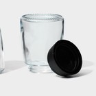 Набор баночек стеклянных для специй с пластмассовой крышкой Доляна «Отто», 140 мл, 6,2×8,4 см - фото 4450061