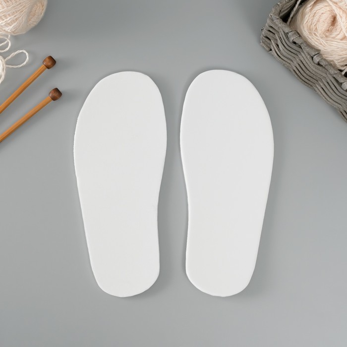 Подошва для вязания обуви "Эва" размер "37", толщина 4 (±0,5) мм,  белый - Фото 1