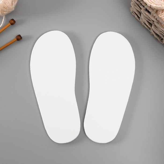 Подошва для вязания обуви "Эва" размер "36", толщина 7 (±0,5) мм, белый - Фото 1
