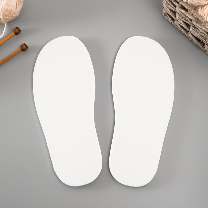 Подошва для вязания обуви "Эва" размер "43", толщина 7 (±0,5) мм, белый - Фото 1