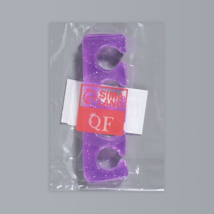 Разделители д/пальцев 9,5*2,7см силикон (пара) фиолет пакет накл QF