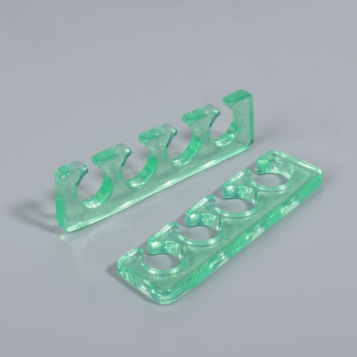 Разделители д/пальцев 9,5*2,7см силикон (пара) зелён пакет накл QF