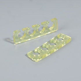 Разделители д/пальцев 9,5*2,7см силикон (пара) жёлт пакет накл QF