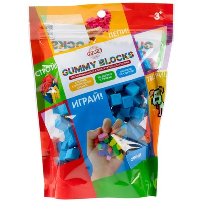 Конструктор — пластилин Gummy Blocks, синий