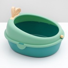 Туалет с бортом округлый, 40×33.8×25.5 см, пластик, зелёный - Фото 3