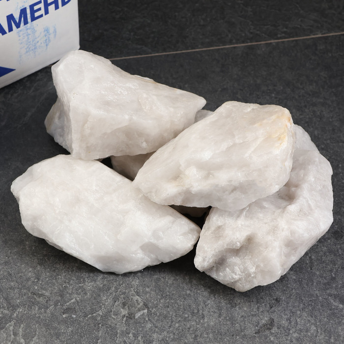 Камень для бани "Кварц" "Жаркий лед" колотый 10 кг - Фото 1