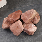 Камень для бани "Малиновый кварцит" галтованный 20кг - фото 24032276