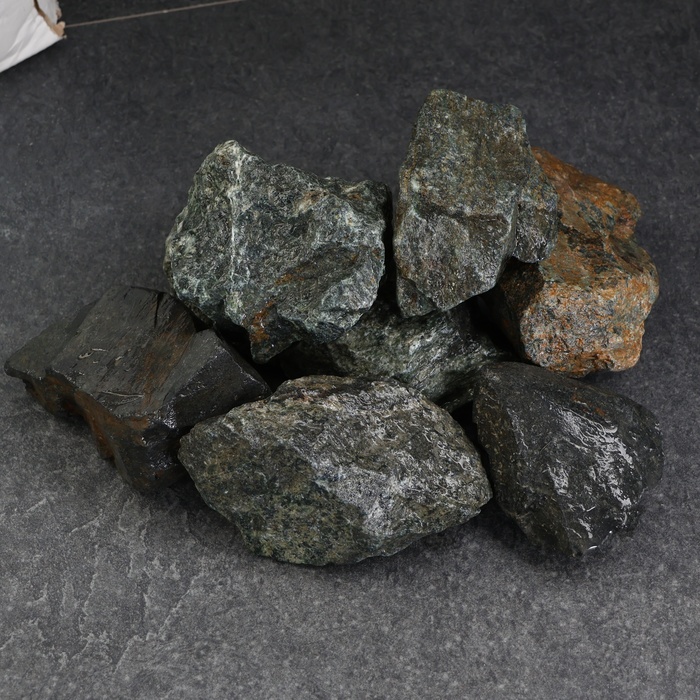 Камень для бани "Серпентинит" колотый 20 кг - Фото 1
