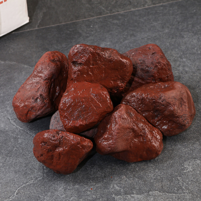 Камень для бани "Яшма" сургучная галтованная 20 кг - Фото 1