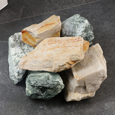 Камень для бани "Дуэт", талькохлорит, кварцит, колотый, 20 кг