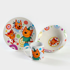 Набор керамической посуды в подарочной упаковке «Три Кота», 3 предмета - фото 26465170