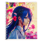 Тетрадь 60 листов в клетку на гребне "Девочка весна", обложка мелованный картон, УФ-лак, МИКС - фото 24061869