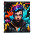 Тетрадь 60 листов в клетку на гребне "Яркие парни", обложка мелованный картон, УФ-лак, МИКС - фото 24162895