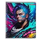 Тетрадь 60 листов в клетку на гребне "Яркие парни", обложка мелованный картон, УФ-лак, МИКС - фото 24162896