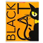 Тетрадь 48 листов в клетку "Черный кот", обложка мелованный картон, флуоресцентные краски, МИКС - фото 24061891