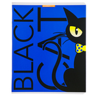 Тетрадь 48 листов в клетку "Черный кот", обложка мелованный картон, флуоресцентные краски, МИКС - фото 24061892