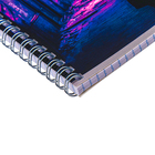 Тетрадь 48 листов в клетку на гребне "Кибер город", обложка мелованный картон, УФ-лак, МИКС - фото 24554216