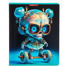 Тетрадь 48 листов в клетку "Скелетоны", обложка мелованный картон, УФ-лак, МИКС (комплект 3 шт) - фото 24554239